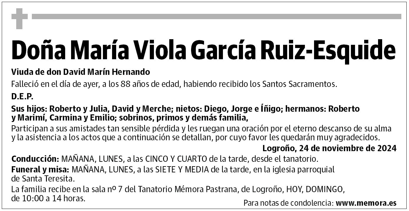 Doña María Viola García Ruiz-Esquide