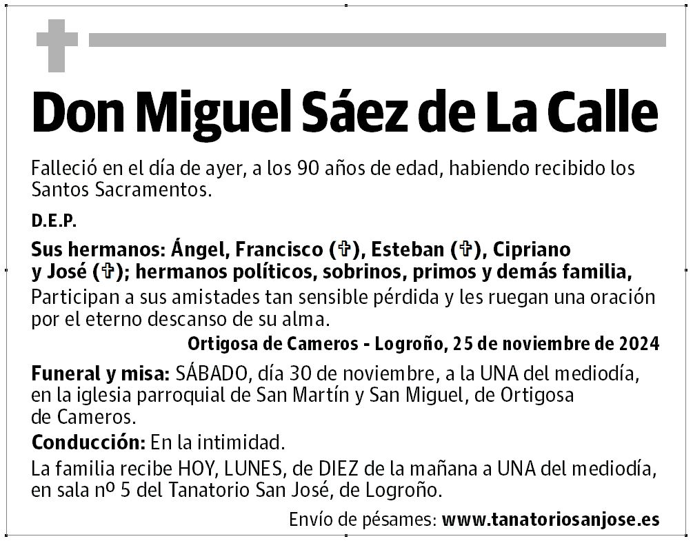 Don Miguel Sáez de La Calle
