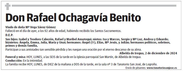 Don Rafael Ochagavía Benito