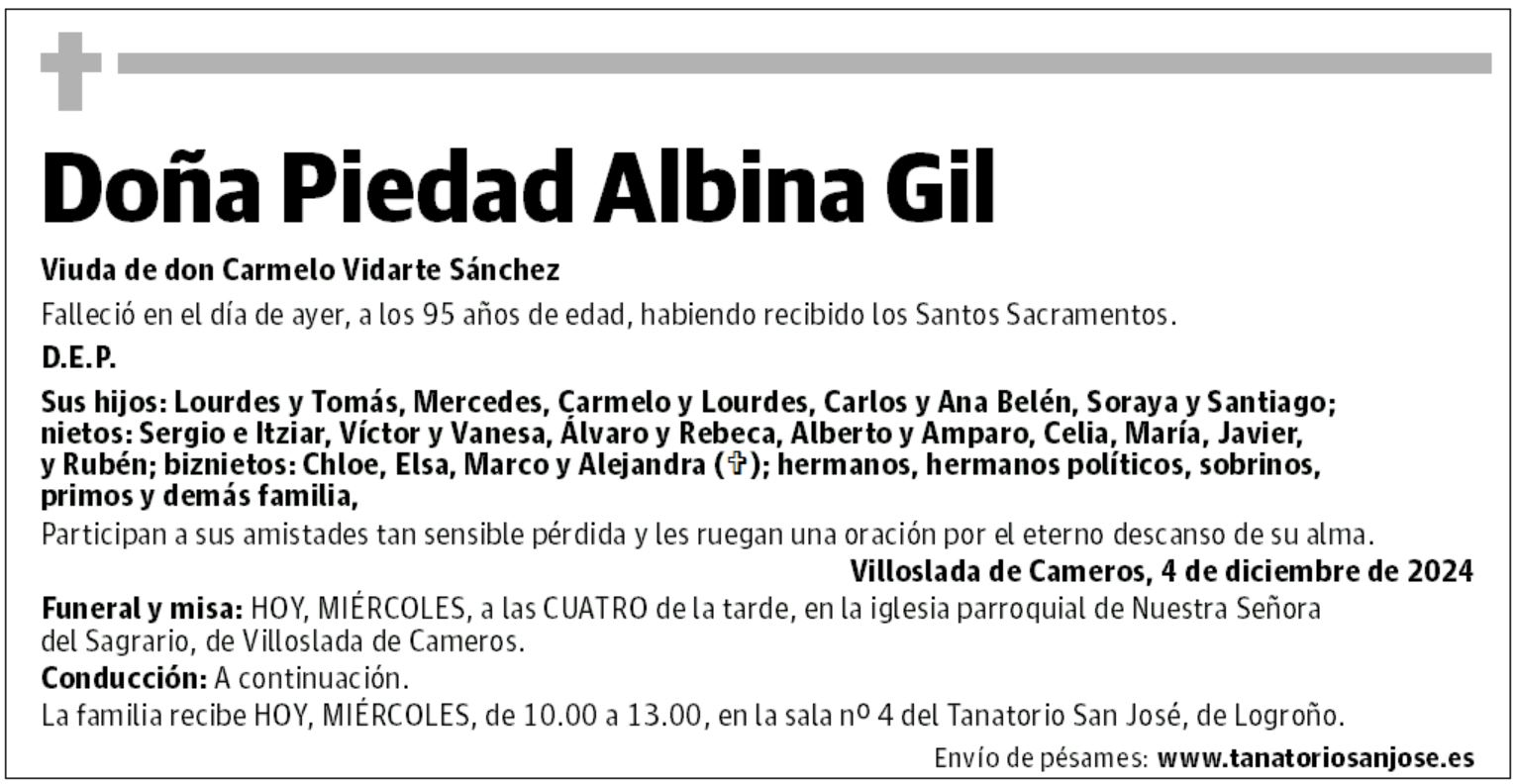 Doña Piedad Albina Gil