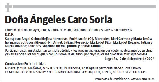 Doña Ángeles Caro Soria
