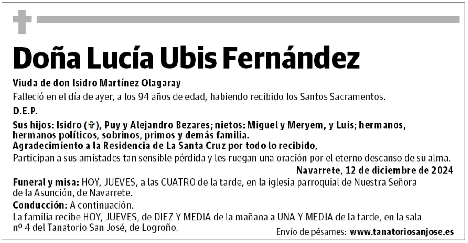 Doña Lucía Ubis Fernández
