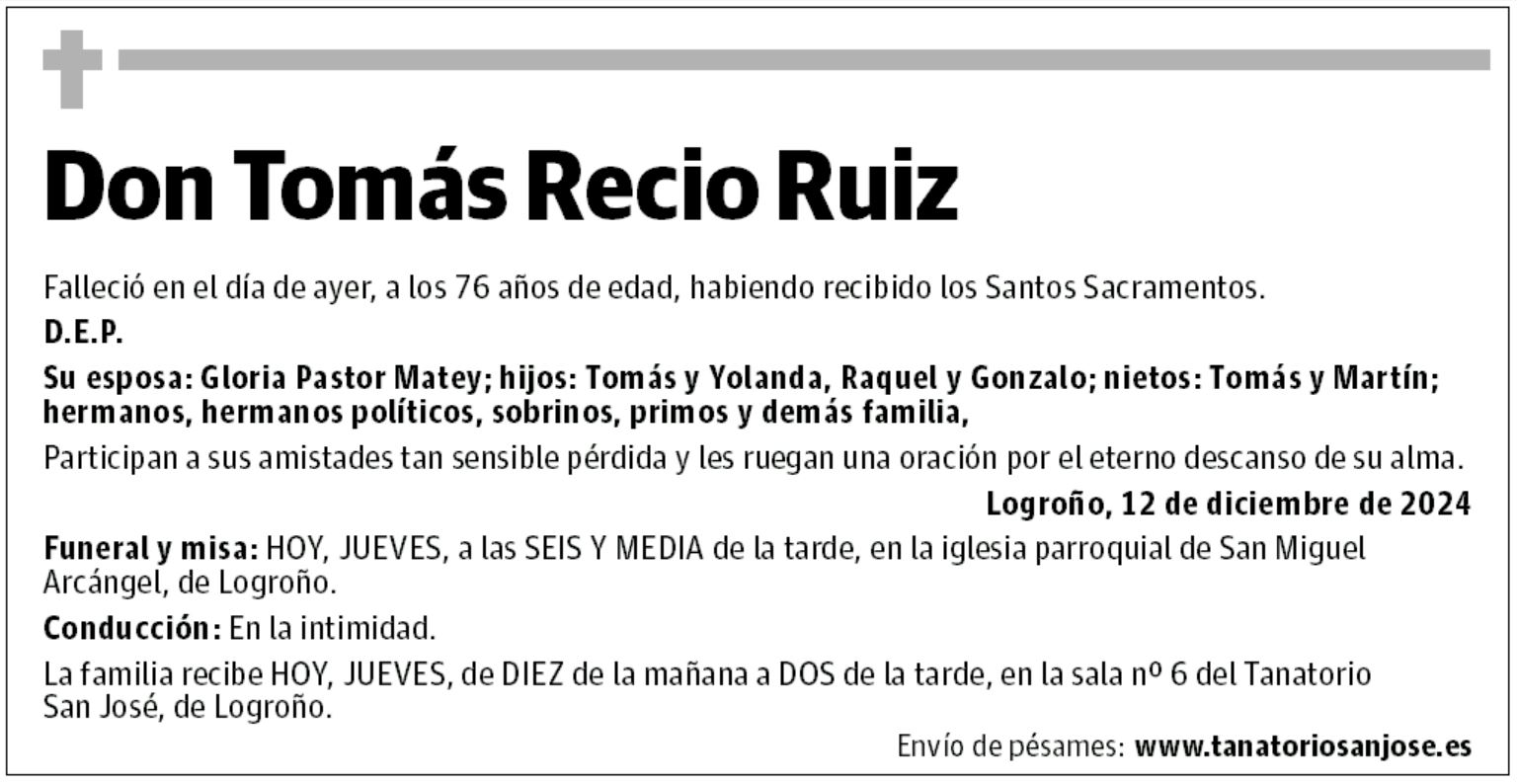 Don Tomás Recio Ruiz