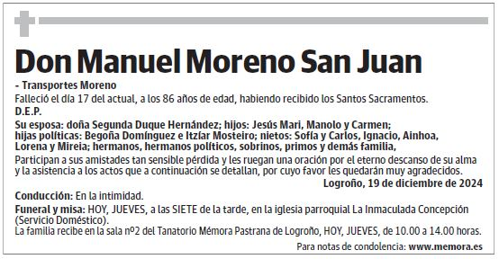 Don Manuel Moreno San Juan