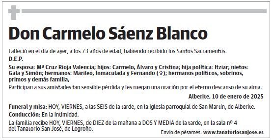Don Carmelo Sáenz Blanco