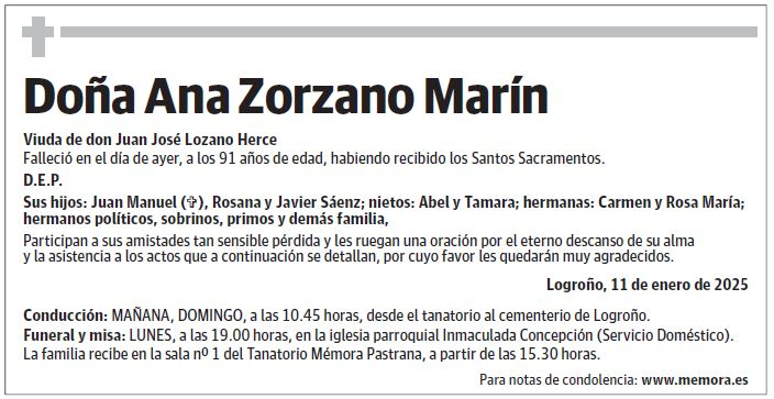 Doña Ana Zorzano Marín