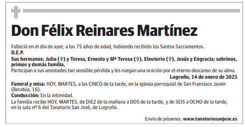 Don Félix Reinares Martínez