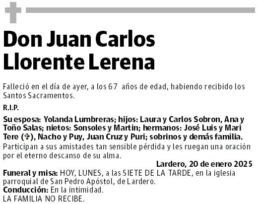 Don Juan Carlos Llorente Lerena