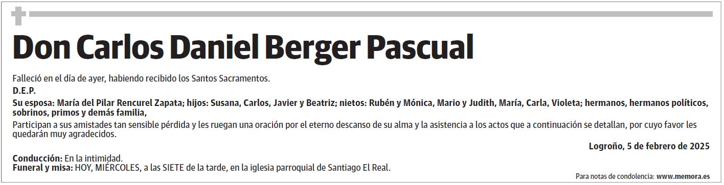 Don Carlos Daniel Berger Pascual