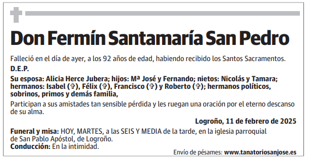 Don Fermín Santamaría San Pedro