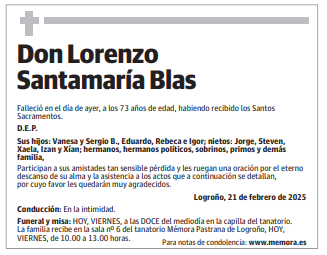 Don Lorenzo Santamaría Blas
