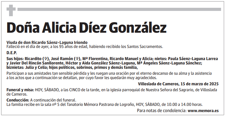 Doña Alicia Díez González