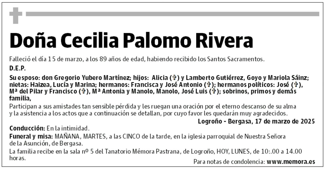 Doña Cecilia Palomo Rivera