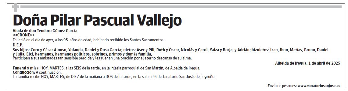 Doña Pilar Pascual Vallejo