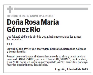 Doña Rosa María Gómez Río