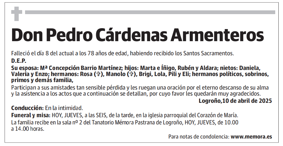Don Pedro Cárdenas Armenteros