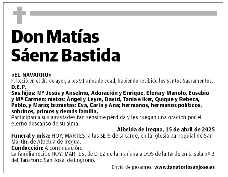 Don Matías Sáenz Bastida