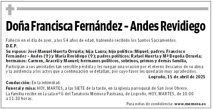 Doña Francisca Fernández – Andes Revidiego