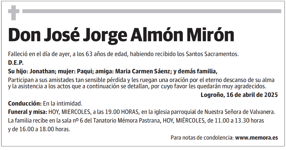 Don José Jorge Almón Mirón