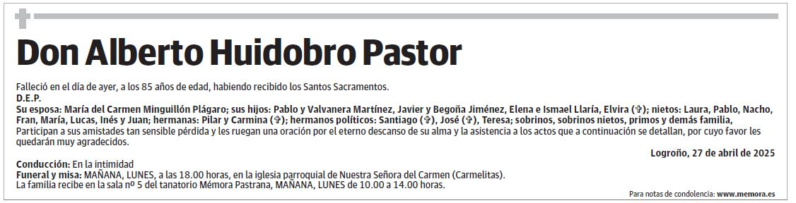 Don Alberto Huidobro Pastor