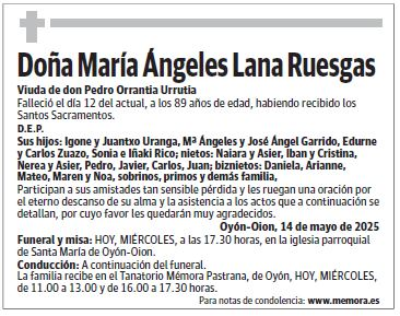 Doña María Ángeles Lana Ruesgas