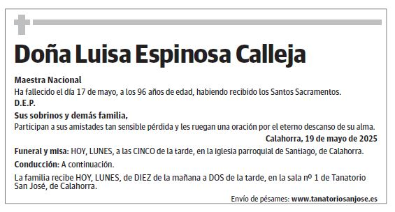 Doña Luisa Espinosa Calleja