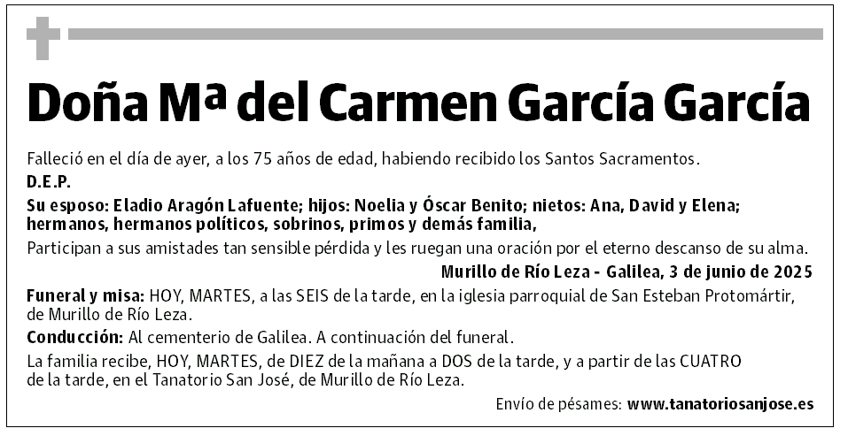 Doña Mª del Carmen García García
