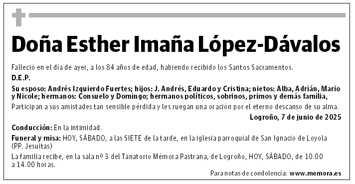 Doña Esther Imaña López-Dávalos