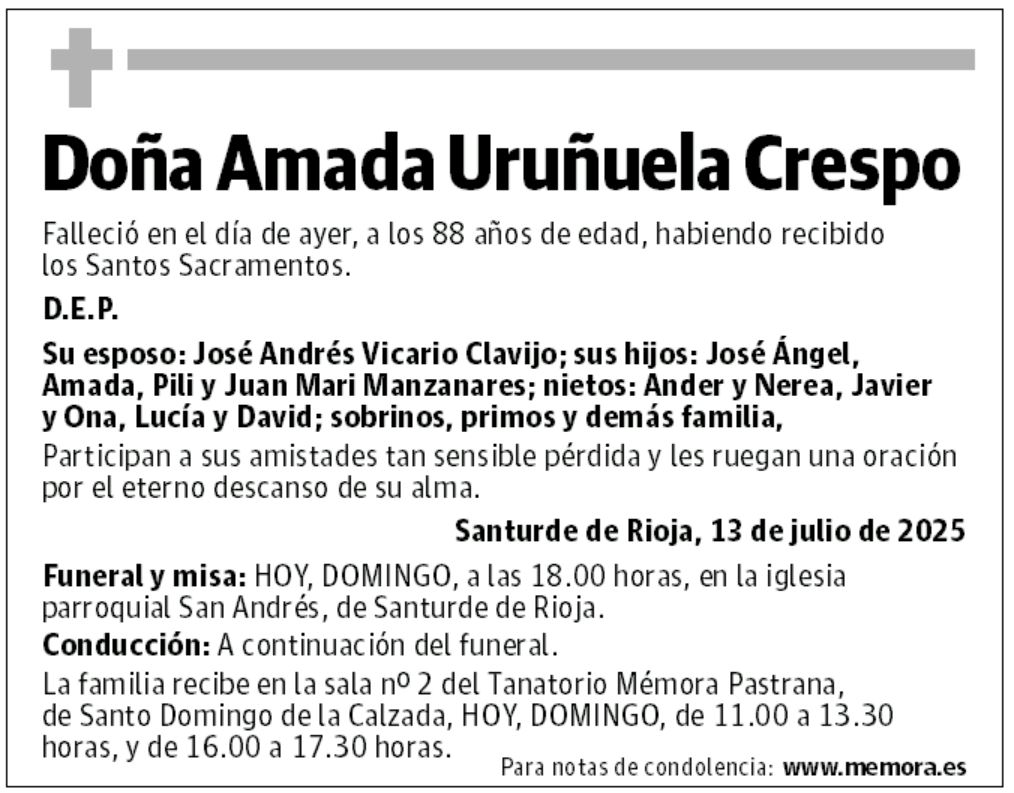 Doña Amada Uruñuela Crespo