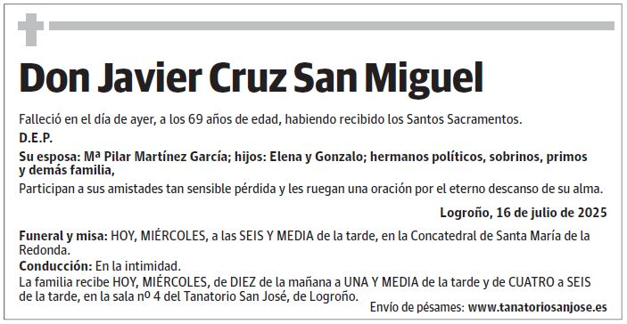 Don Javier Cruz San Miguel