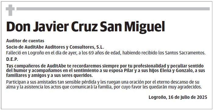 Don Javier Cruz San Miguel