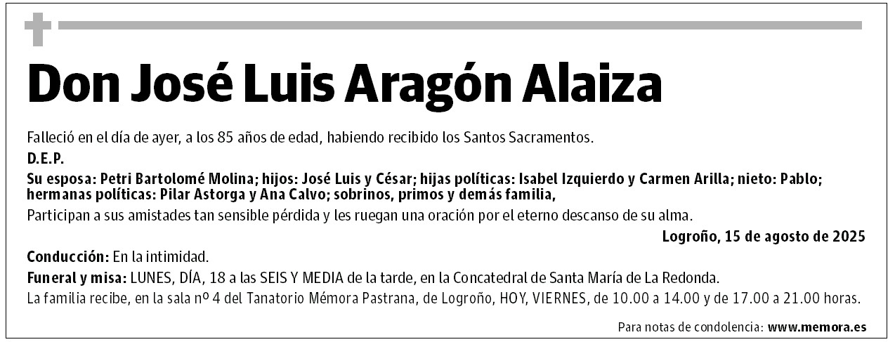 Don José Luis Aragón Alaiza