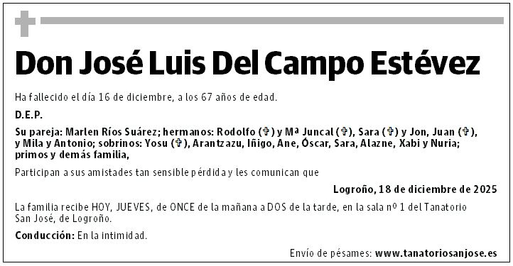 Don José Luis Del Campo Estévez