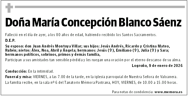 Doña María Concepción Blanco Sáenz