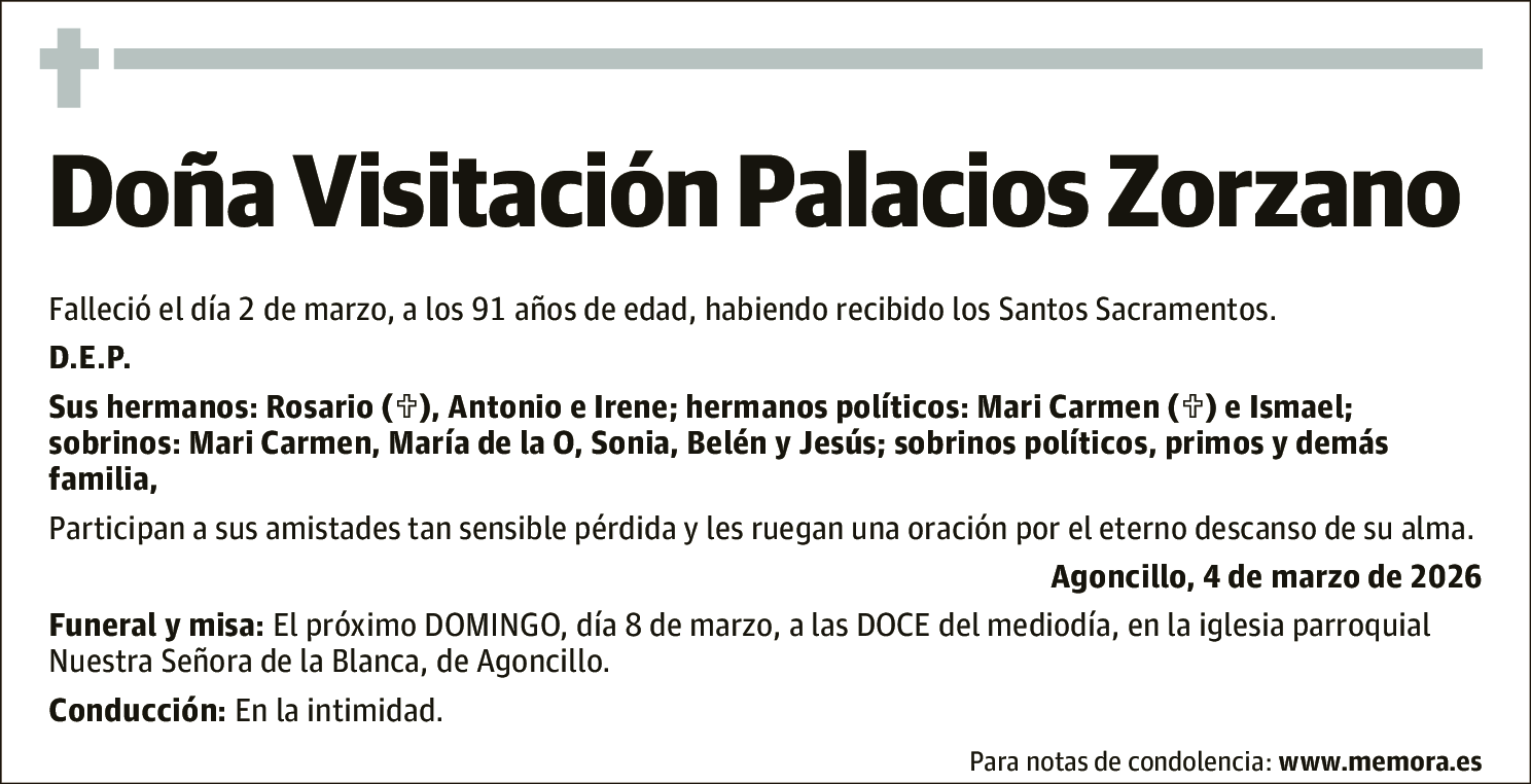 Visitación Palacios Zorzano