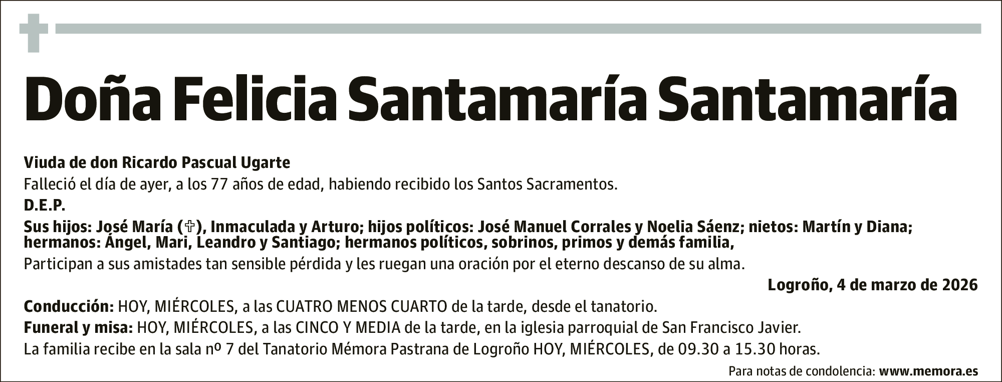 Felicia Santamaría Santamaría