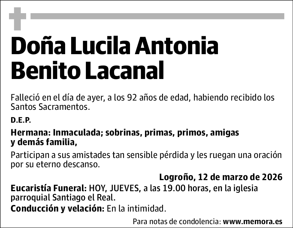 Lucila Antonia Benito Lacanal