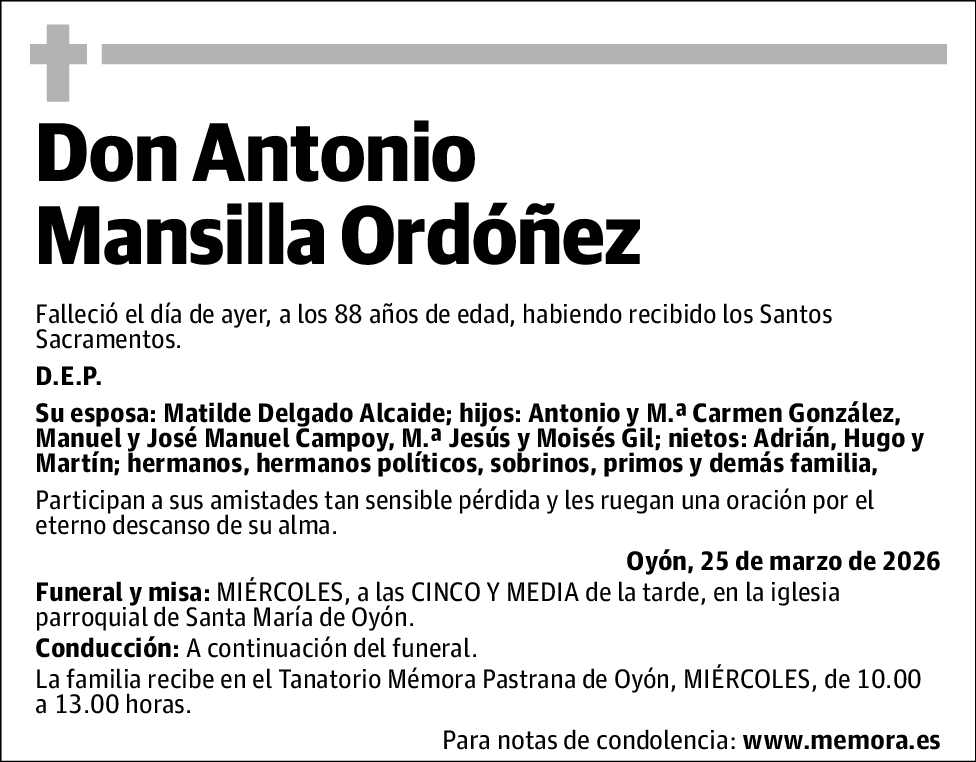 Antonio Mansilla Ordóñez