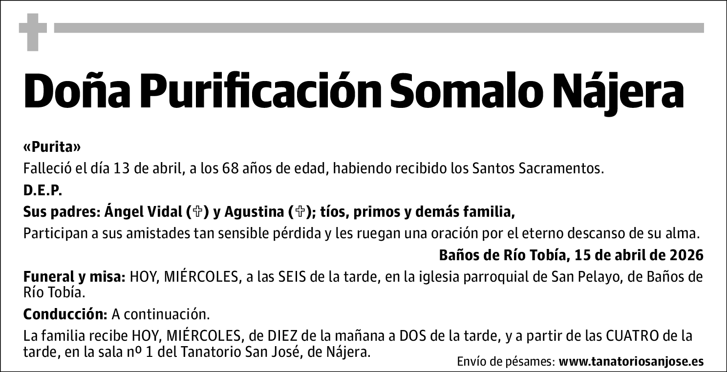 Purificación Somalo Nájera