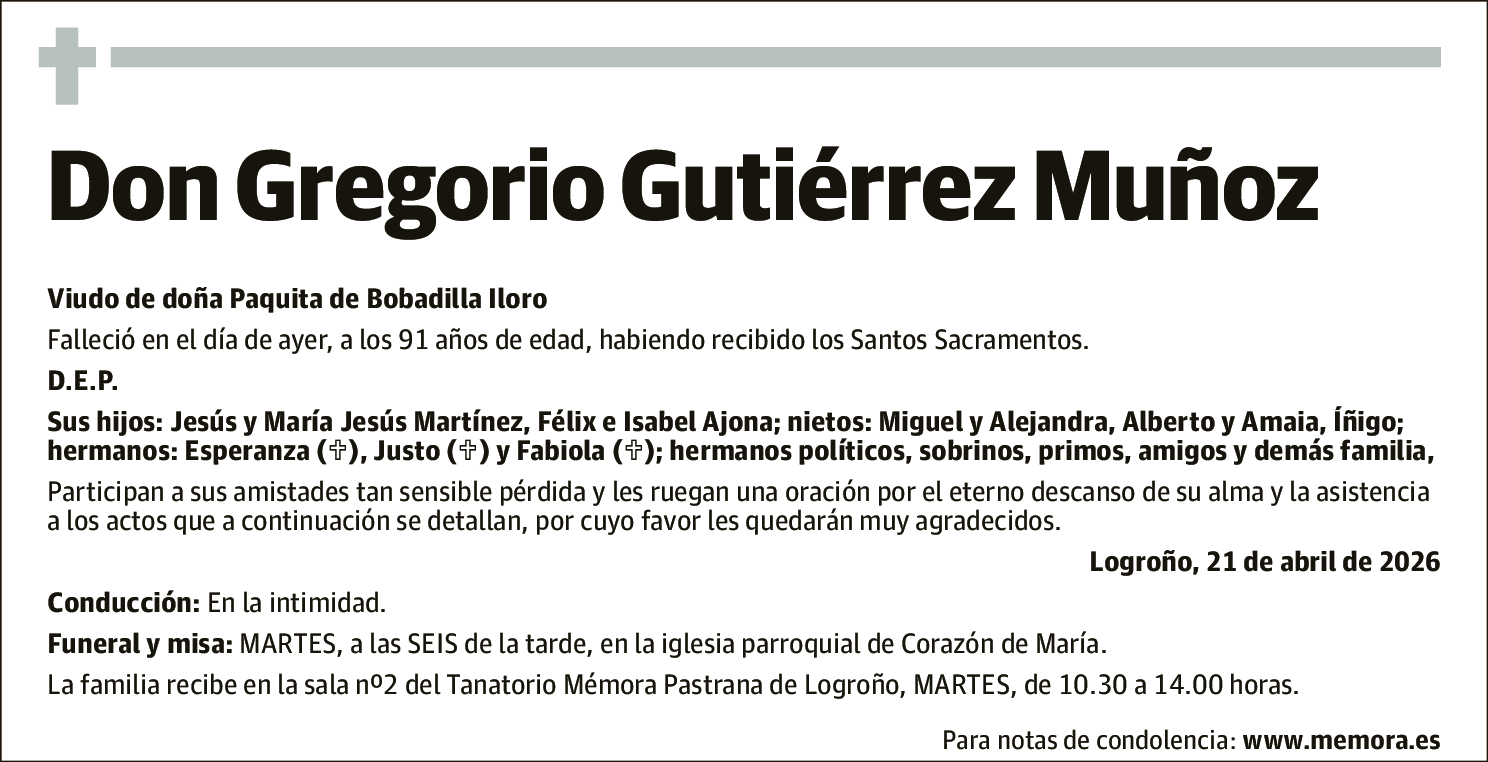 Gregorio Gutiérrez Muñoz