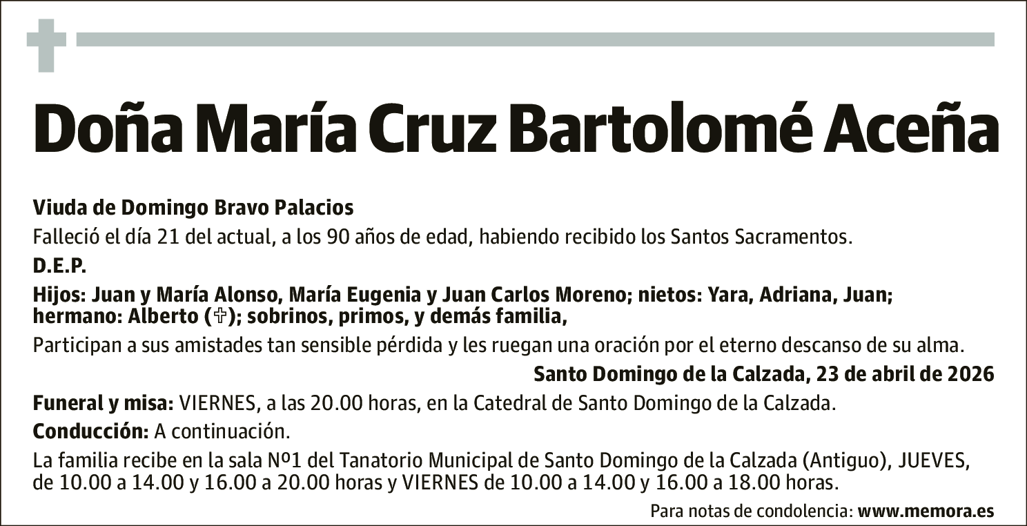 María Cruz Bartolomé Aceña