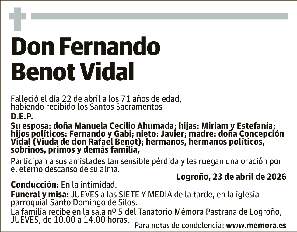 Fernando Benot Vidal