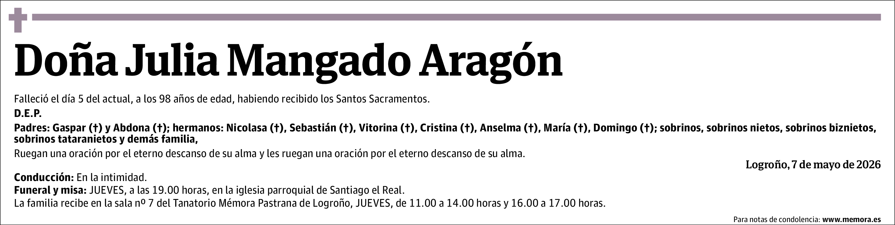 Julia Mangado Aragón