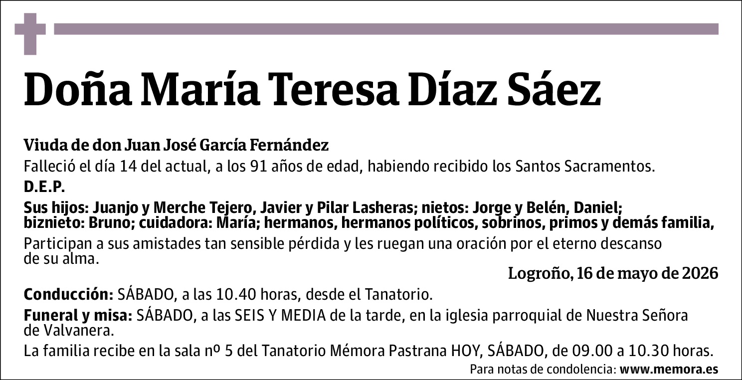 Marïa Teresa Díaz Sáez