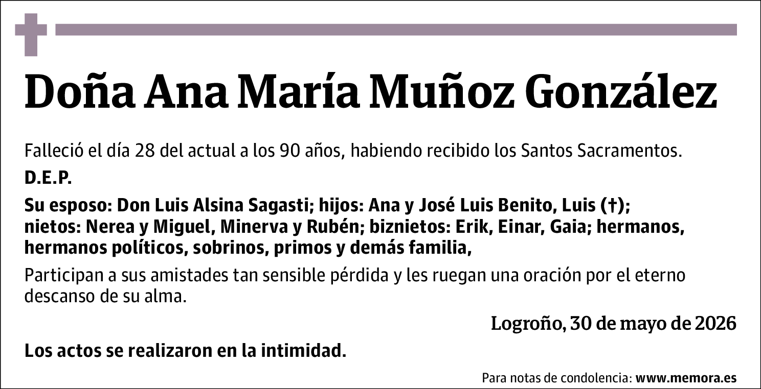 Ana Maria Muñoz Gonzalez