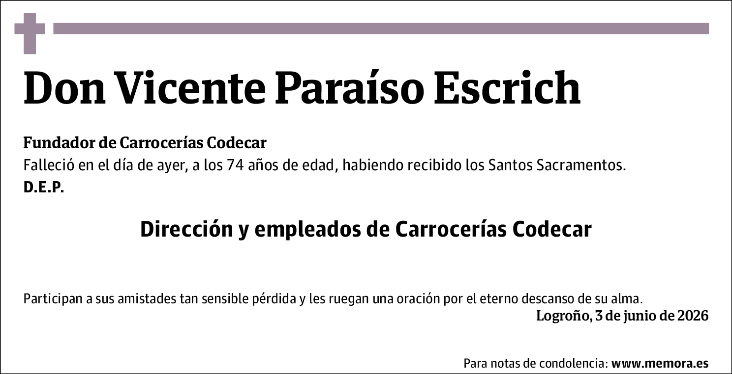 Vicente - Empresa Paraiso Escrich