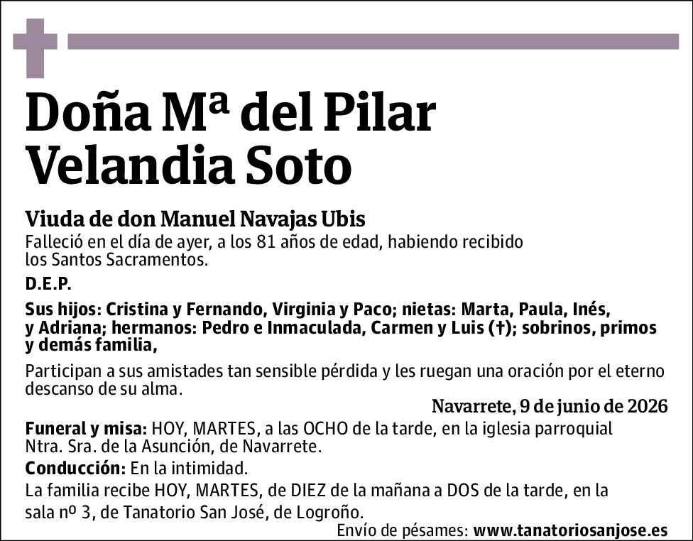 Mª del Pilar Velandia Soto