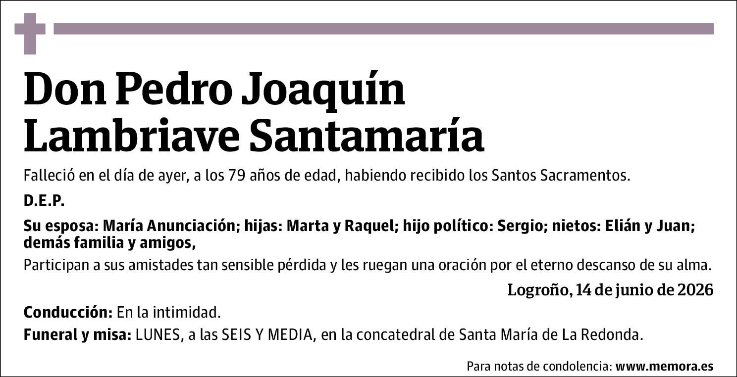 Pedro Joaquín Lambriave Santamaría