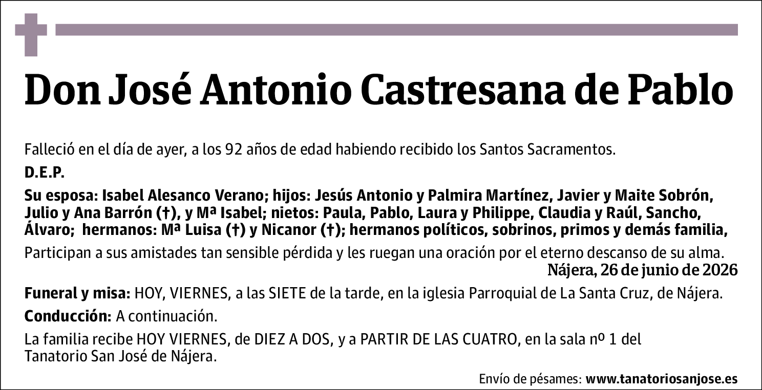 José Antonio Castresana de Pablo