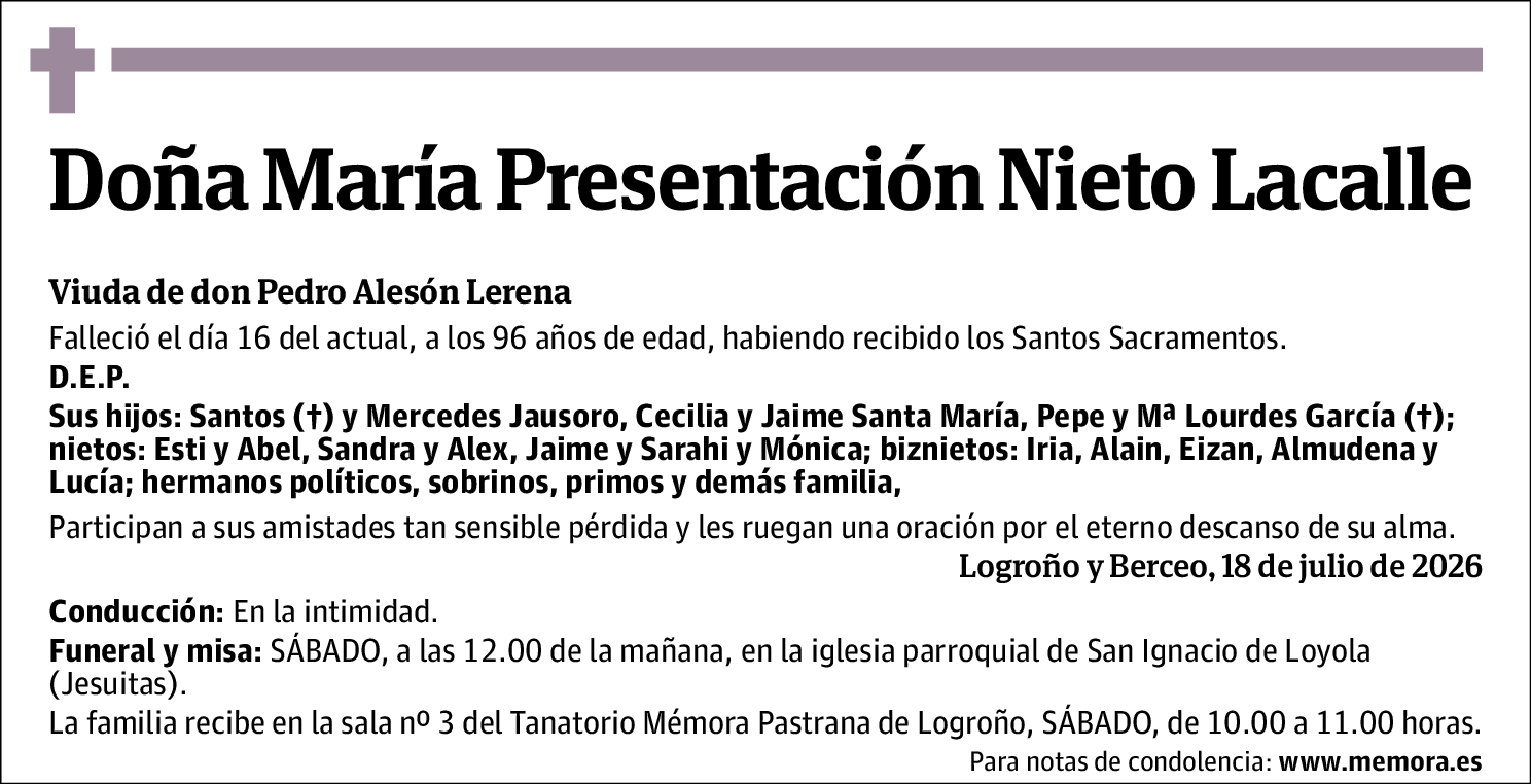 María Presentación Nieto Lacalle